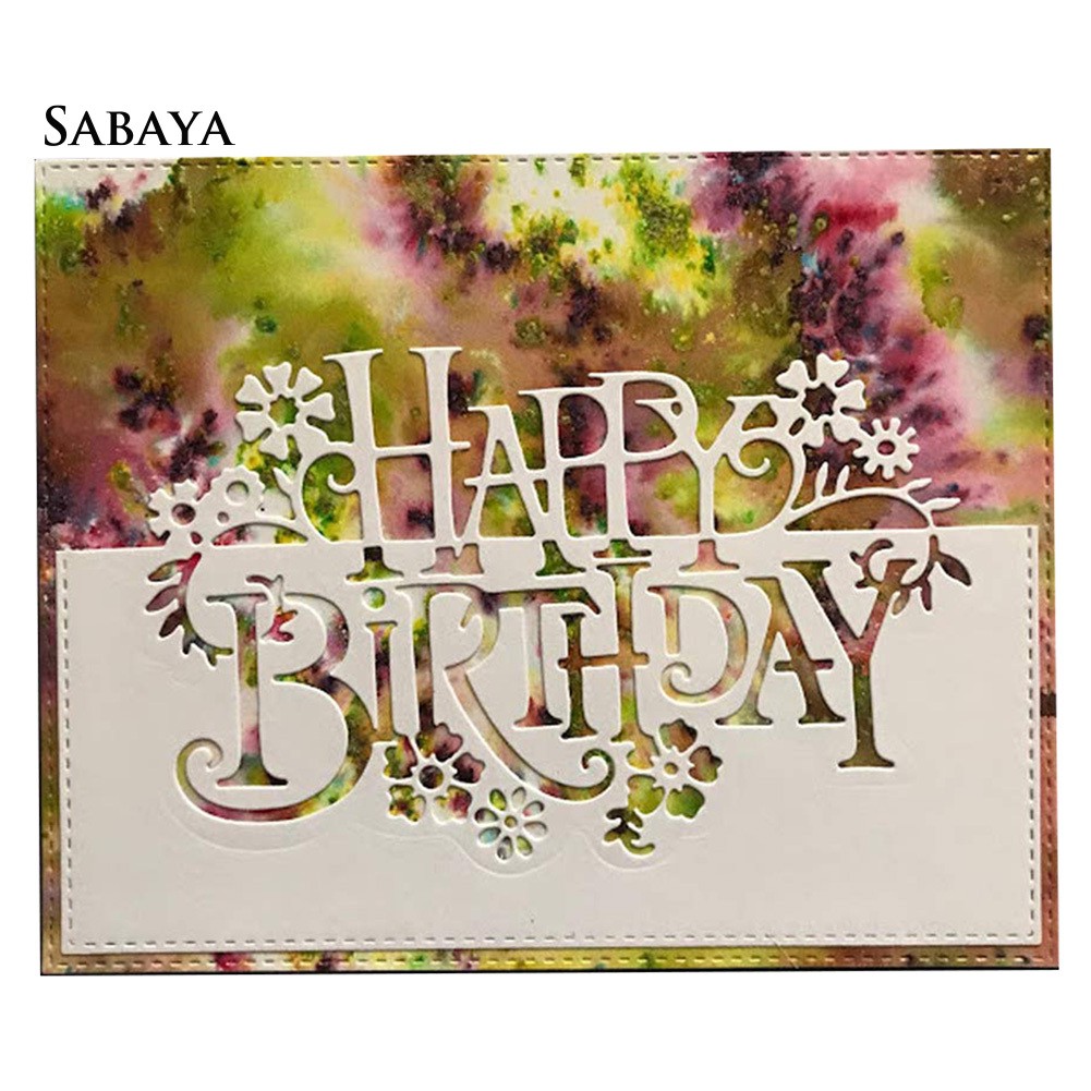 Khuôn cắt giấy họa tiết Happy Birthday bằng thép carbon đẹp mắt