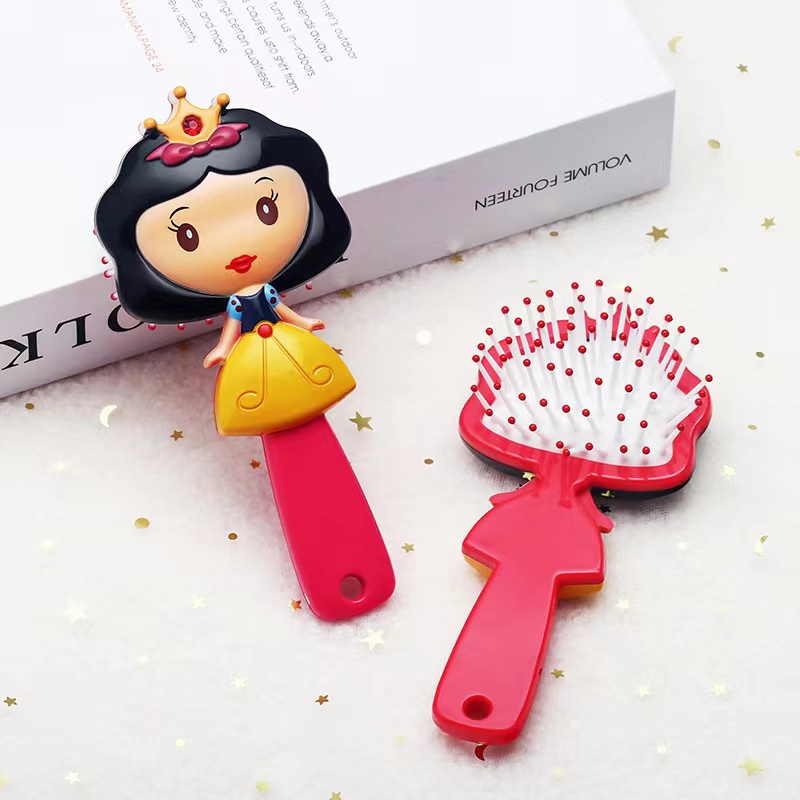 Lược Hoạt Hình Trẻ Em Dễ Thương Lược Chải Tóc Đệm Khí Hình Công Chúa Elsa Lược Chải Tóc Mát Xa Tiện Dụng Dành Cho Bé Gái