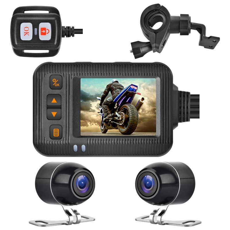 Camera hành trình trước sau Zoey SE20 ống kính kép 1080P 2 inch chống thấm nước có dây cho xe máy