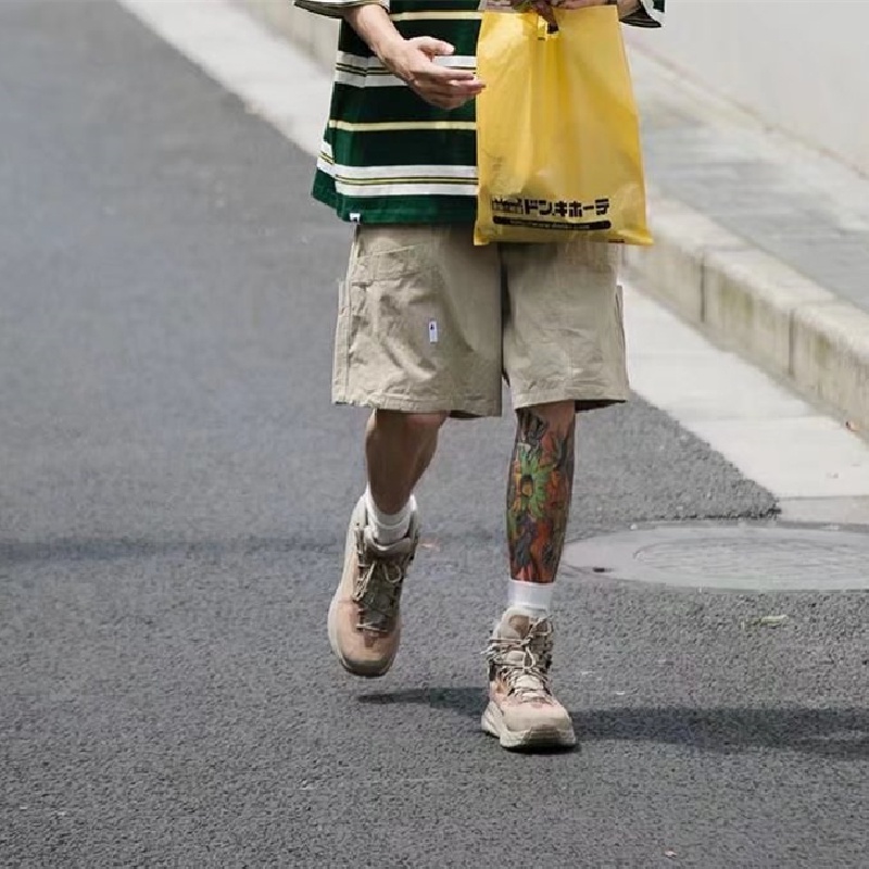 Quần Short Kaki Dáng Rộng Phối Nhiều Túi Thoải Mái Phong Cách Hip Hop Thời Trang Mùa Hè Cho Nam Cỡ M-3XL