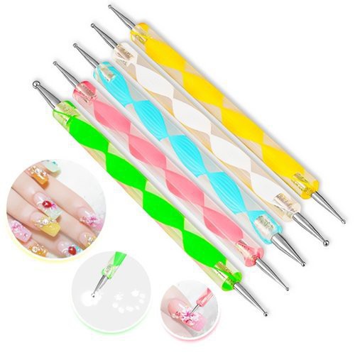 Monja Set 5 Bút Hai Đầu Hỗ Trợ Trang Trí Móng Nghệ Thuật