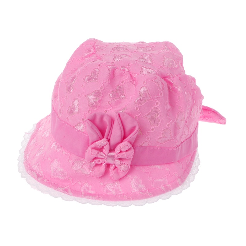 Mũ Trùm Đầu Mùa Hè Phối Ren Màu Trơn Kiểu Công Chúa Cho Bé Gái