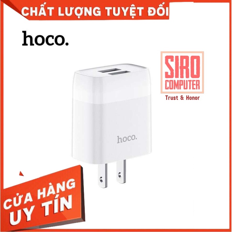 Củ sạc điện thoại Hoco C73 2 cổng usb 2.4a