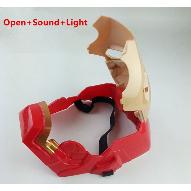 1 Mặt Nạ Hóa Trang Iron Man Captain America Có Đèn LED