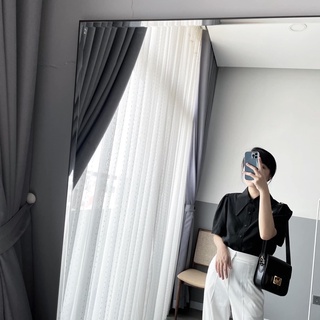 Sơ mi cổ nhọn - đen