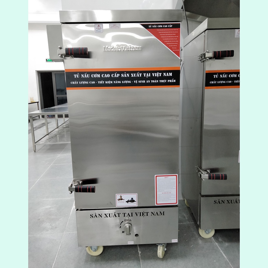 Tủ cơm công nghiệp dùng gas và điện 12 khay