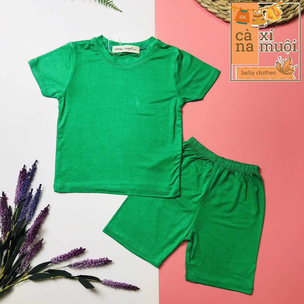 Bộ Minky Mom FULLSIZE(80-150)8-26KGFREE SHIP Hàng Chuẩn Thun Lạnh Cao Cấp Cộc Tay Dể Thương Cho Bé Trai Gái Đủ Màu