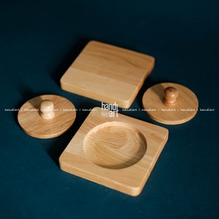 Bộ lót ly/nắp ly gỗ tre