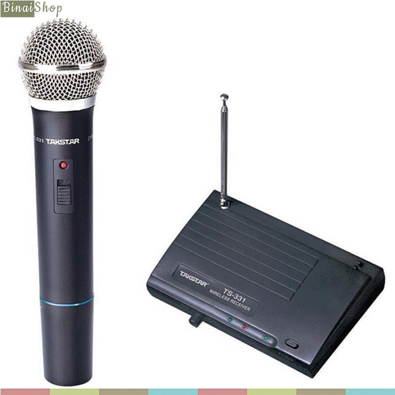 [Mã ELHACE giảm 4% đơn 300K] Takstar TS-331 - Micro Không Dây VHF Cầm Tay Cho Biểu Diễn, Hội Nghị, Karaoke Gia Đình