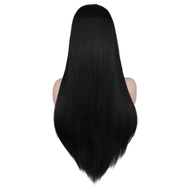 Tóc thẳng ngôi giữa màu đen 70cm
