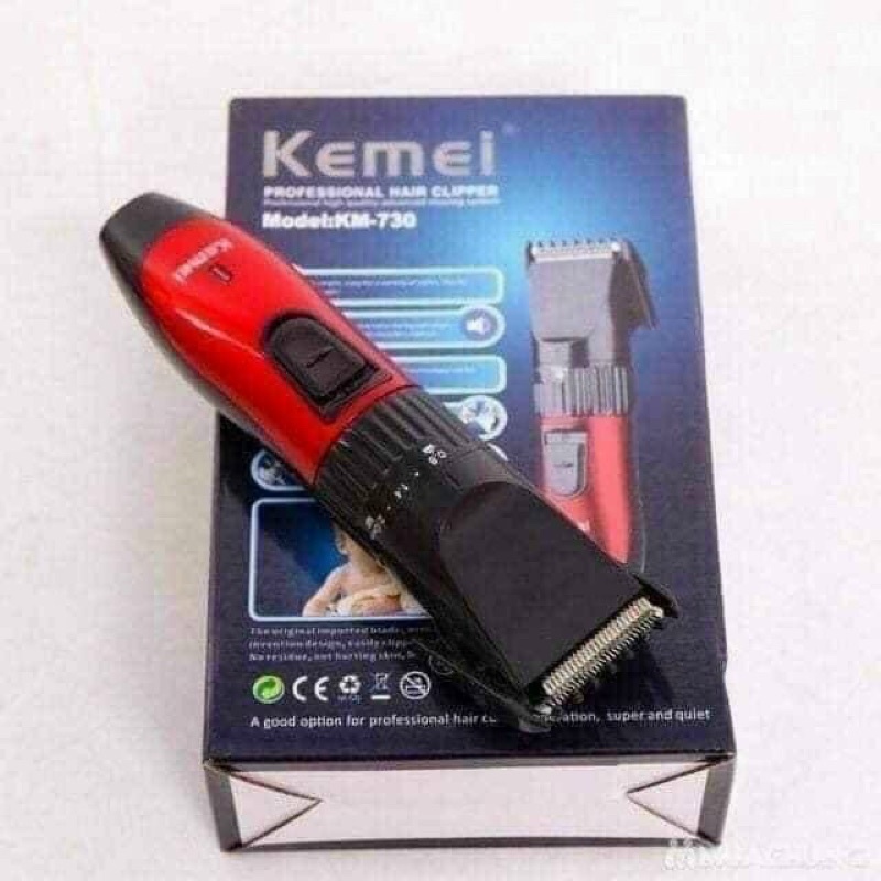 Tông đơ cắt tóc KEMEI 730 dùng pin sạc tiện dụng