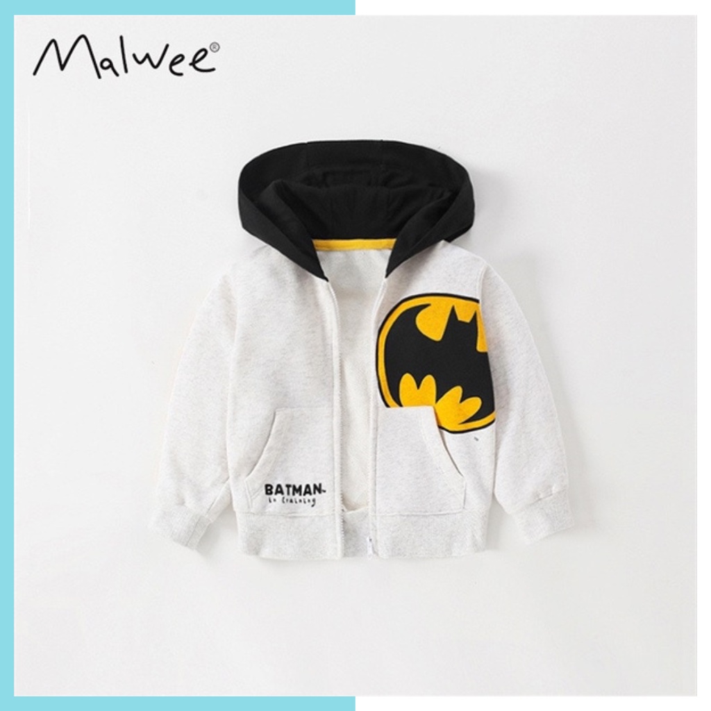 Áo khoác nỉ Batman Malwee MW8047 cho bé trai 2-8 tuổi - Little Maven Official Store
