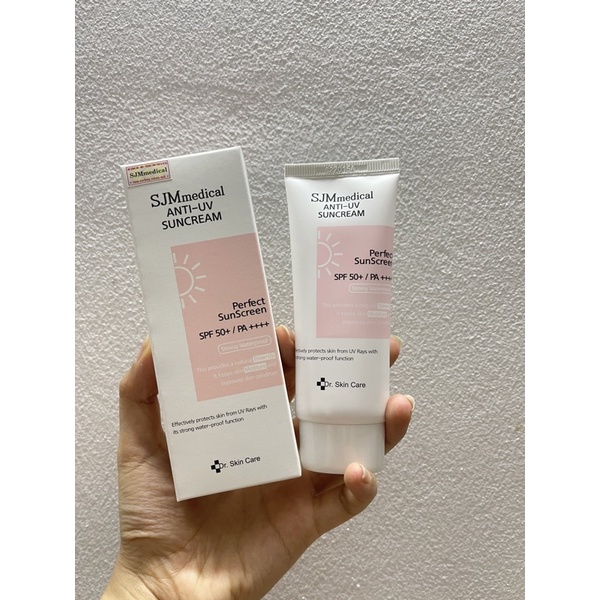 Kem Chống nắng SJM Medical Anti UV Perfect SunScreen SPF50++ PA++++ Nâng Tông Chống Trôi 60ml