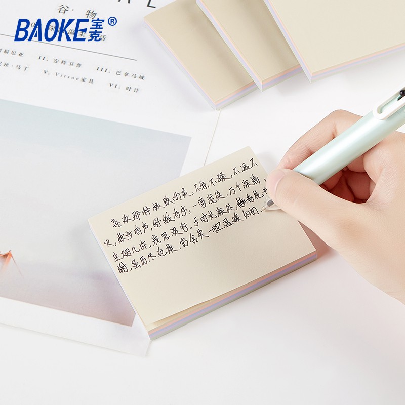 Giấy Note Ghi Chú/Sticky Note 5 màu Macaron - 100 tờ đủ size-TZ2015/BAOKE