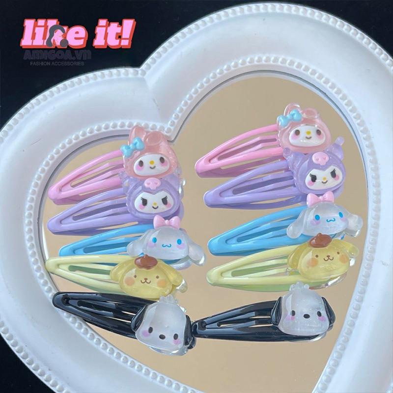 ✨✨Kẹp Tóc Mái Bên Họa Tiết Hoạt Hình Sanrio Ngọt Ngào Dễ Thương Phong Cách Hàn Quốc Cho Bé Gái