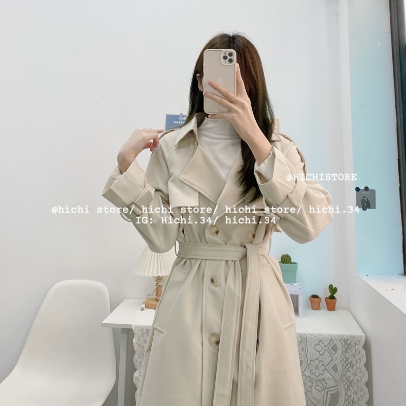 áo mangto dài đến gối ẢNH THẬT VIDEO hichi | BigBuy360 - bigbuy360.vn