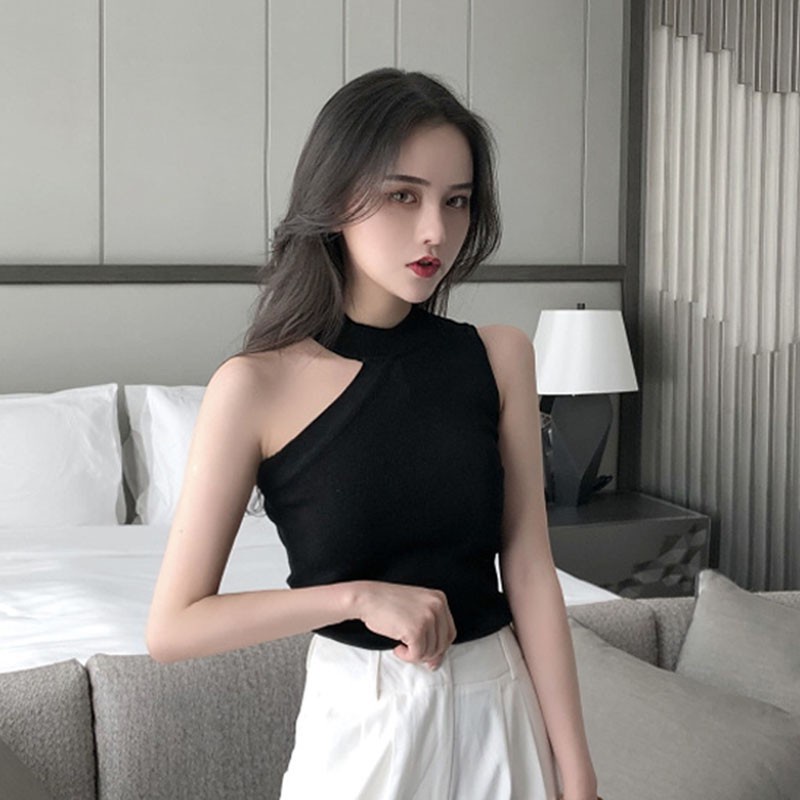 Áo Dệt Kim Sát Nách Thiết Kế Trễ Vai Quyến Rũ BR16