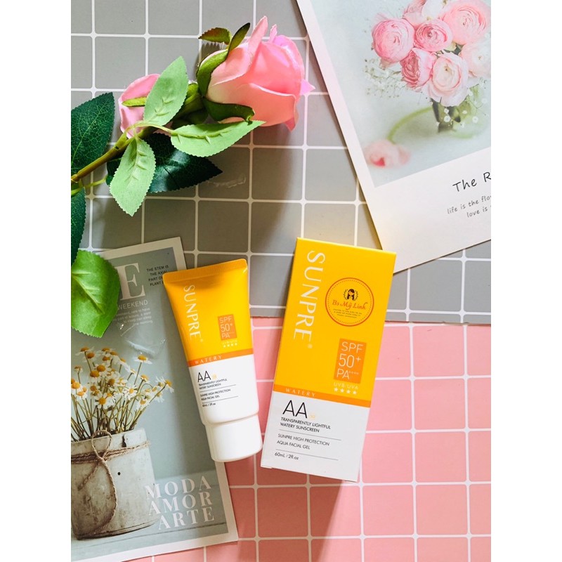 [HÀNG CÔNG TY CHÍNH HÃNG]KEM CHỐNG NẮNG SUNPRE AQUA FACIAL GEL SPF50+/PA++++ MONA FREMA