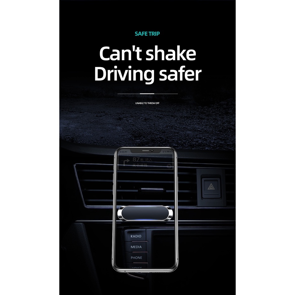 Giá Đỡ Điện Thoại Hít Nam Châm Thông Dụng Gắn Xe Hơi Cho iPhone Samsung Mi Huawei