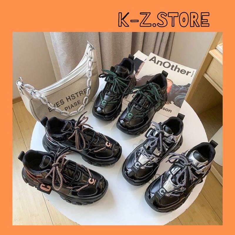 Giày Thể Thao Sneaker giày độn đế chữ C có 2 dây buộc