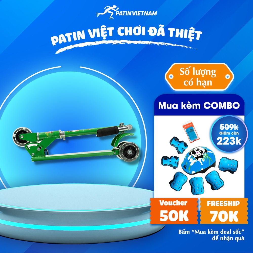 Xe Trượt Scooter Giá Rẻ 951 CENTOSY - Tăng Chỉnh 3 Nấc, Bánh Phát Sáng Cho Bé Từ 2 Tuổi