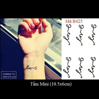 Xăm dán Tattoo chữ B425