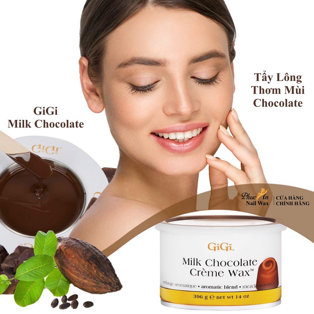 Kem Tẩy Lông GiGi Hương Milk Chocolate Crème Hair Removal Soft Wax , Tẩy Lông Wax GiGi