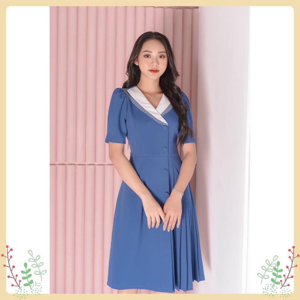 Đầm Dự Tiệc Lury Nữ, Váy Thiết Kế Dáng Xòe Cổ Trắng Phối Ren, Vải Cao Cấp, Form Chuẩn Tôn Dáng, Mặc Siêu Xinh V106 | BigBuy360 - bigbuy360.vn