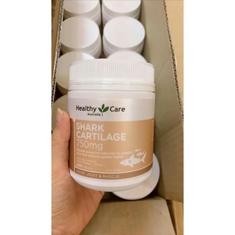 Viên uống sụn vi cá mập Úc, giảm đau cứng khớp SHARK CARTILAGE, Lọ 200 viên