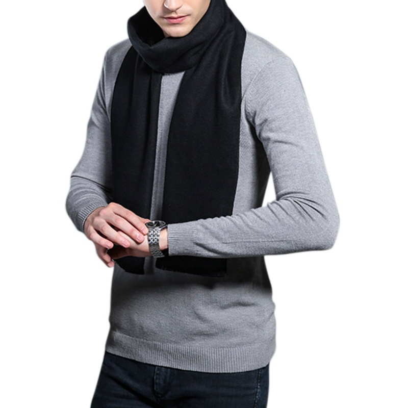 Khăn Choàng Pashmina Mềm Mại Màu Trơn Phối Tua Rua 9 Màu Lựa Chọn Thời Trang Mùa Đông Cho Nam