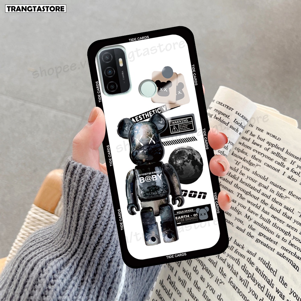Ốp Oppo A53 in hình gấu Bearbrick,Mountain,xanh,đen,đỏ giá rẻ