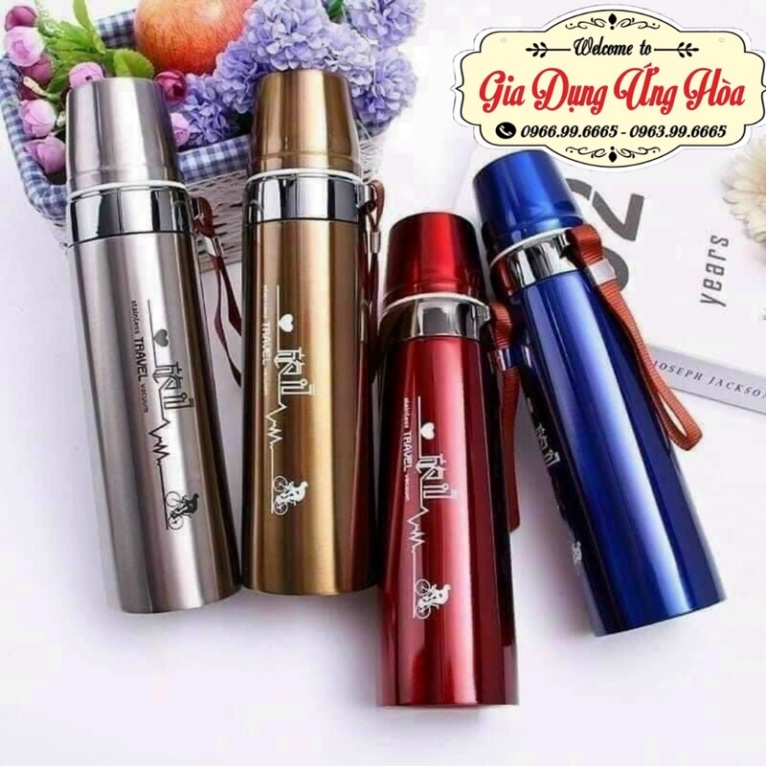 Bình giữ nhiệt inox 3 lớp 800ml ly cốc cách nhiệt