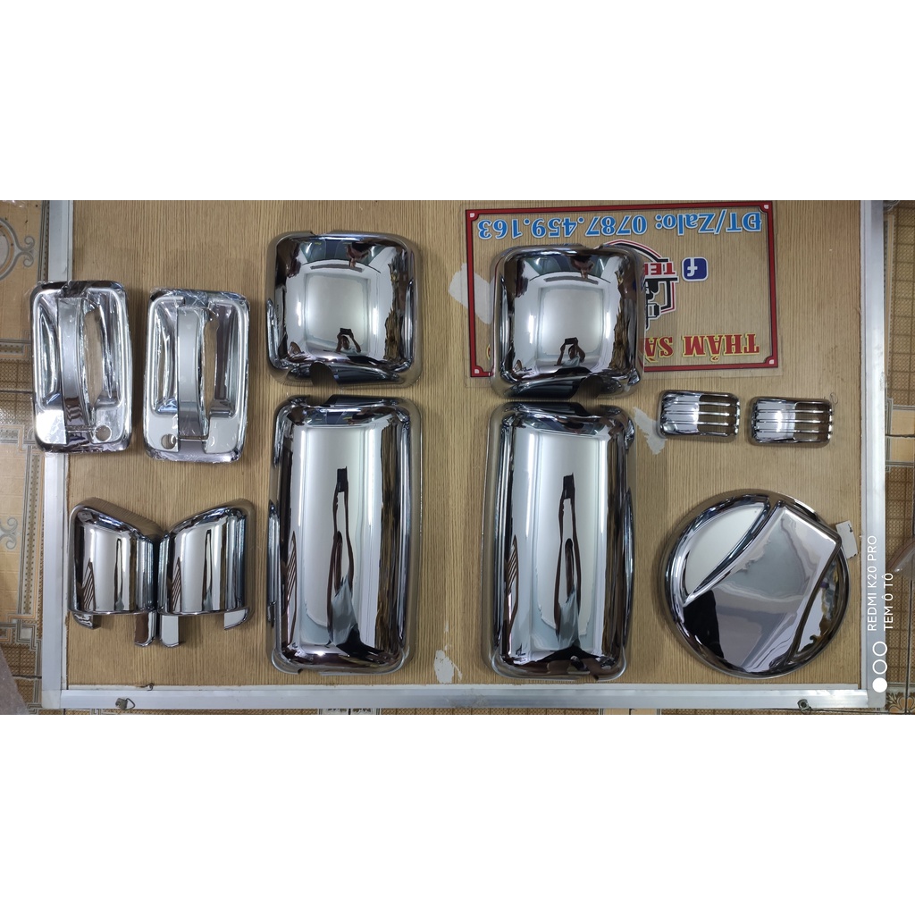 Ốp gương cho xe Tải Hino và Isuzu nhựa ABS mạ crom