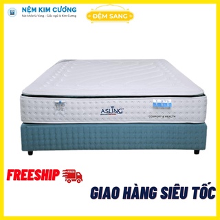 Nệm lò xo túi độc lập ASLING 4 sao chính hãng đệm KIM CƯƠNG cao cấp chuẩn khách sạn giá rẻ bảo hành 8 năm LX104