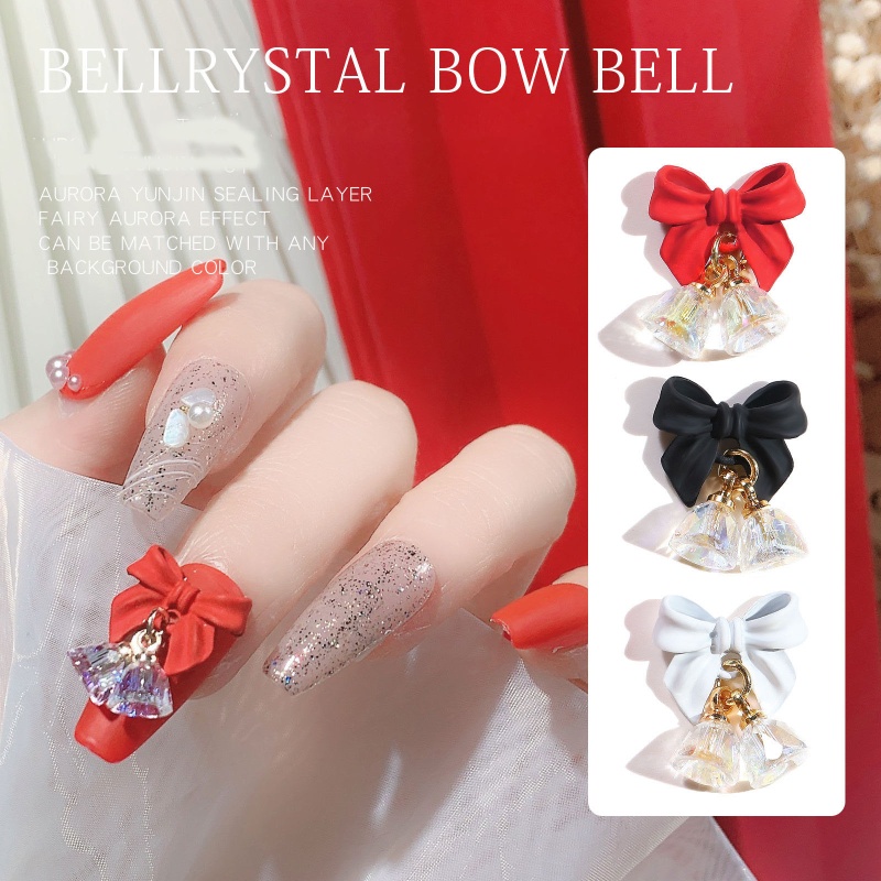 Set Đá Pha Lê / Kim Cương / Nơ / Chuông Hợp Kim Trang Trí Móng Nghệ Thuật