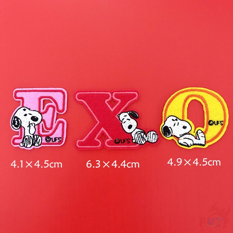 ☸ Snoopy Patch ☸ 3Pcs/set KPOP BTS / EXO Diy Sew on Iron on Badges Patches Apparel Appliques