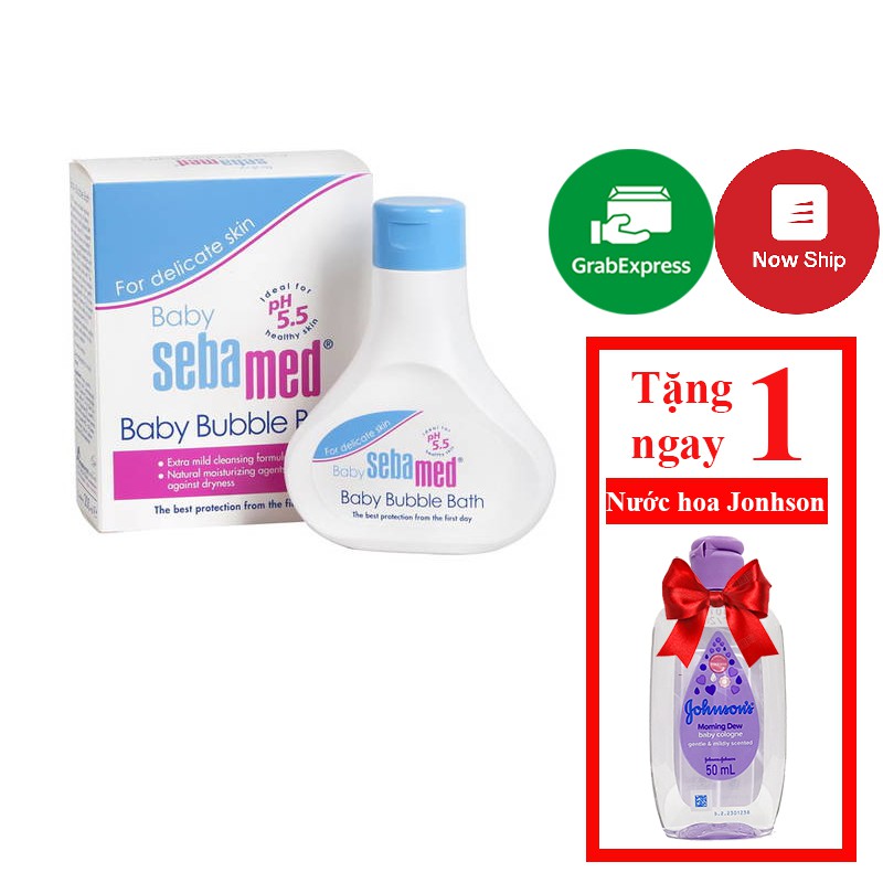 [Quà] Sữa tắm tạo bọt dịu nhẹ cho bé Sebamed pH5.5 Baby Bubble bath 200ml - 500ml - 1000ml