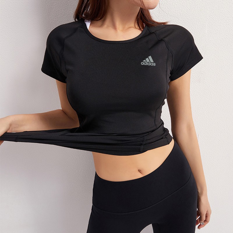 Adidas Áo Khoác Thể Thao Tập Yoga Chất Liệu Co Giãn Nhanh Khô Thời Trang Mùa Hè