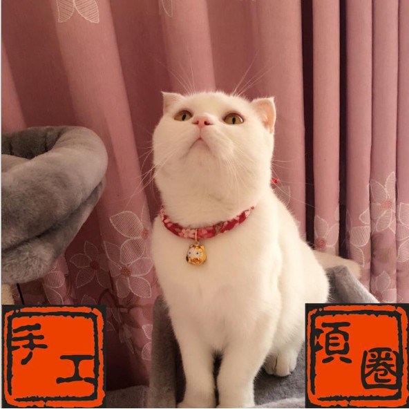 Vòng cổ cho mèo, chó hoa tiết Nhật Bản - Sakura No.1 (Hàng tuyển chọn loại siêu VIP)
