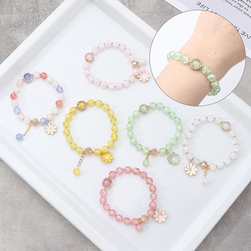 DIACHAVN Vòng Đeo Tay Họa Tiết Hoa Cúc Nhỏ Nhiều Màu Sắc Dành Cho Nữ