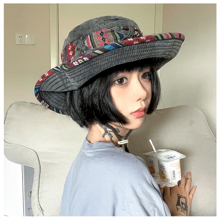 Nón Vành Denim Phong Cách Retro Thời Trang Cho Nữ