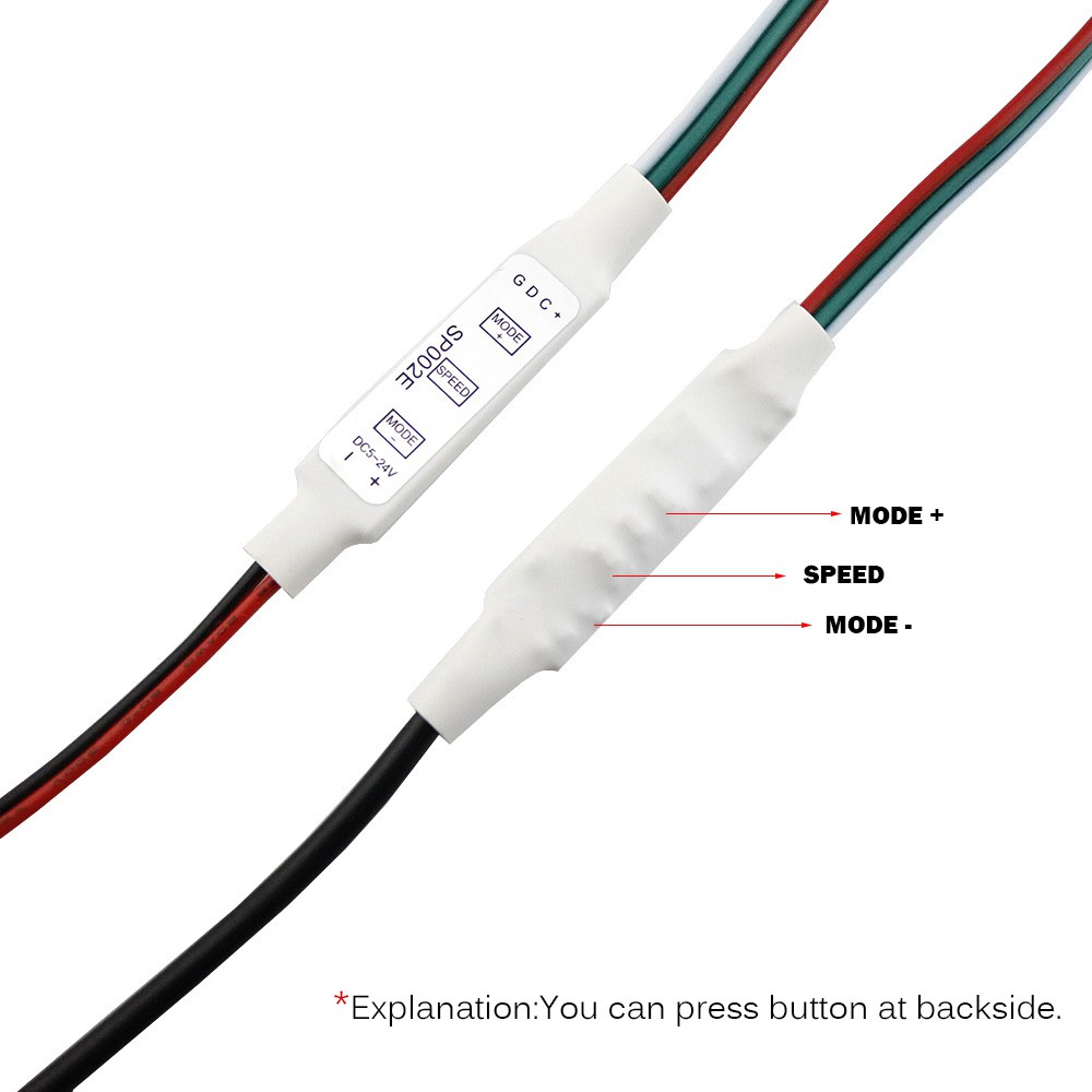 Dc Bộ Điều Khiển micro usb 5-24v sp002e 3Ky mini rgb ws2811 ws2812 ws2812b led pixel