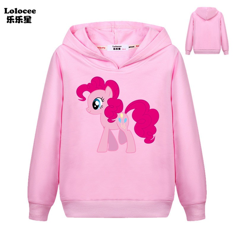 Áo Khoác Hoodie Chui Cổ Nữ In Hình Kỳ Lân Pony