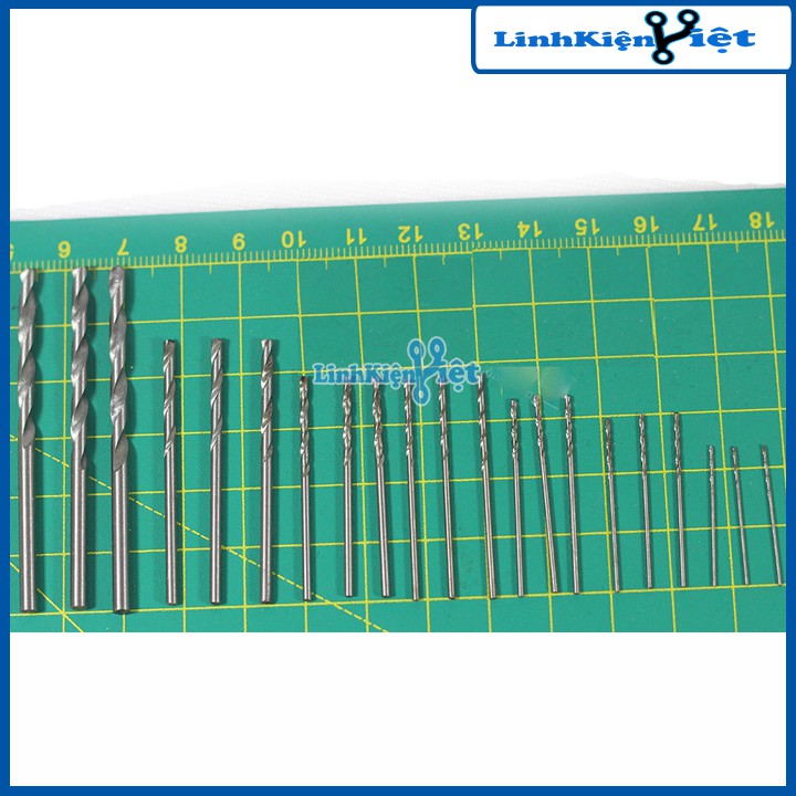 Bộ 21 Mũi Khoan 0.6-0.8-1.0-1.2-1.5-2.0-3.0mm Mỗi Loại 03 Chiếc