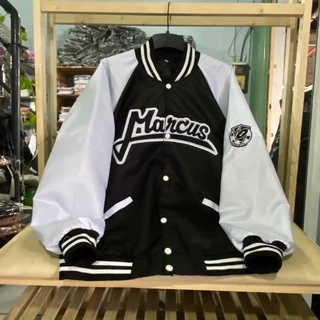 Áo bomber dù 2022 -unisex tay phối trắng, áo bomber nam nữ unisex