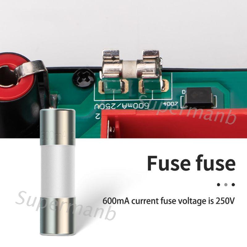 Bộ 10/ 20 cầu chì gốm 600mA 10A cho đồng hồ vạn năng