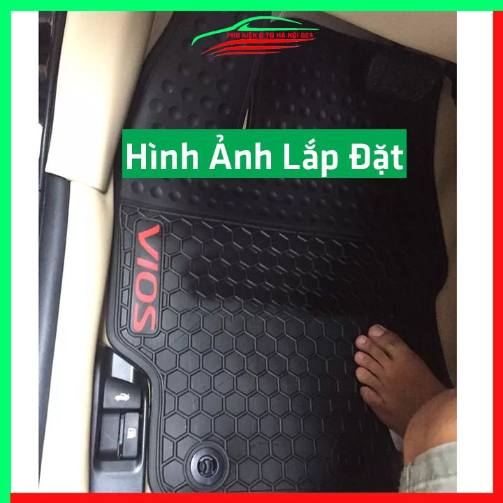 Thảm lót sàn cao su cho xe Toyota Vios 2014-2023 hàng chuẩn theo xe chịu lực tốt