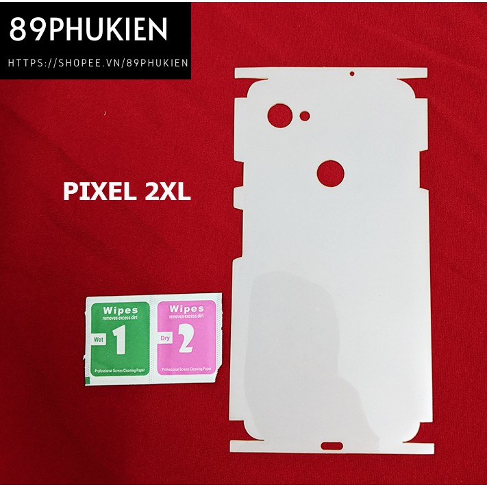 Miếng film dán PPF loại xịn phủ full 99% lưng viền Pixel 2XL hai mặt