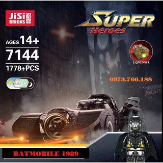 lắp ráp mô hình lego super hero siêu xe người dơi Mẫu JiSi 7144 LEGO Batman 1989 Batmobile Limited