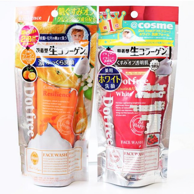 Sữa rửa mặt Collagen tươi Dotfree Resilience Face Wash 100g của Nhật Bản